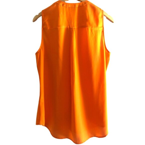 SOHO- WOMENS ORANGE MID FRONT ZIP CLOSURE LIGHT WEIGHT TOP SIZE MEDIUM - Picture 2 of 5